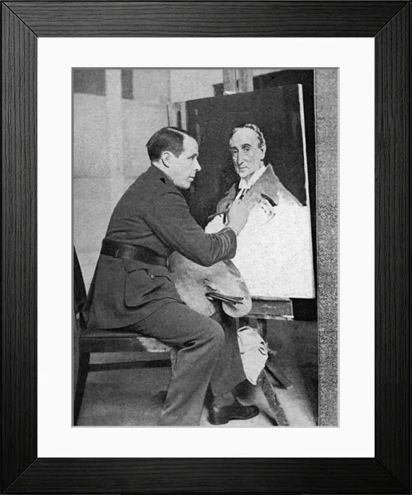 Framed Print : Sir William Orpen at work on a portrait Framed Print : Sir William Orpen at work on a portrait