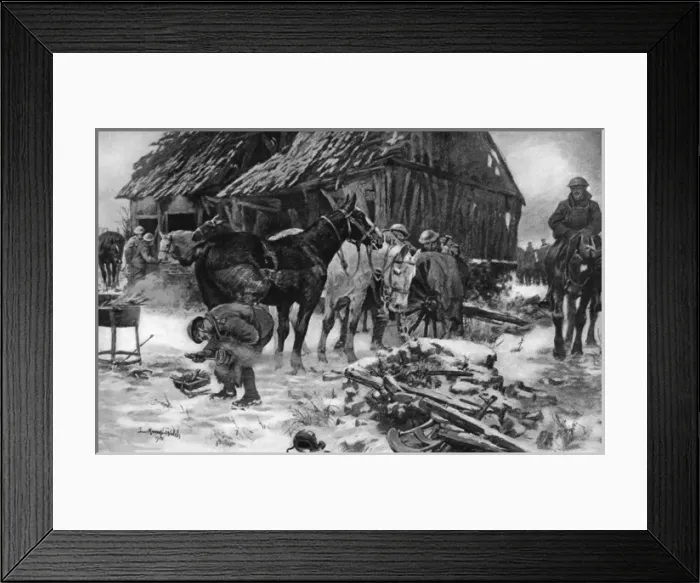 Framed Print : At the Forge, WW1 scene by Lucy Kemp-Welch Framed Print : At the Forge, WW1 scene by Lucy Kemp-Welch