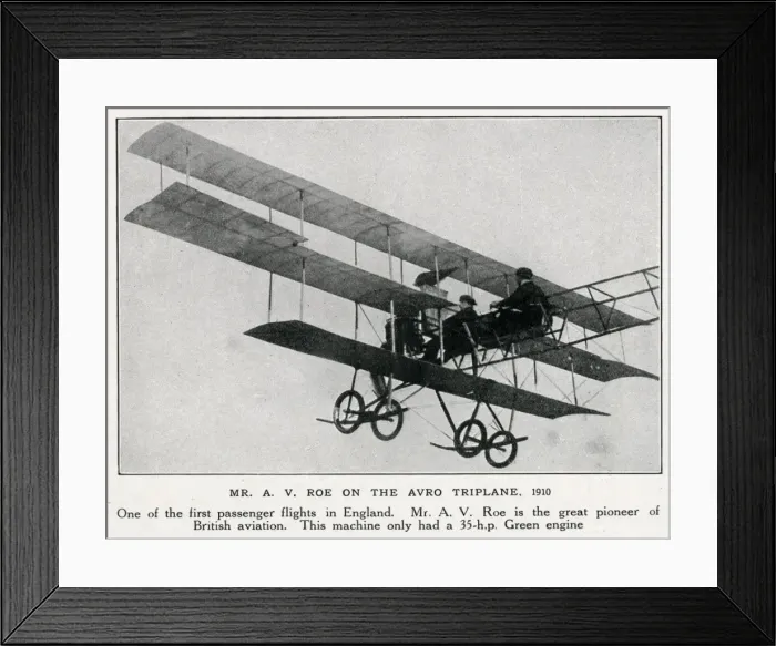 Framed Print : Roe on the Avro triplane in 1910 Framed Print : Roe on the Avro triplane in 1910