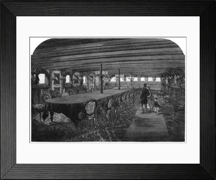 Framed Print : Egyptian state yacht Mahrusseh dining saloon Framed Print : Egyptian state yacht Mahrusseh dining saloon