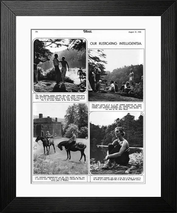 Framed Print : Cecil Beaton and friends enjoying the English countryside Framed Print : Cecil Beaton and friends enjoying the English countryside