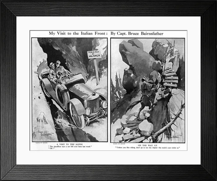 Framed Print : My Visit to the Italian Front by Bruce Bairnsfather Framed Print : My Visit to the Italian Front by Bruce Bairnsfather