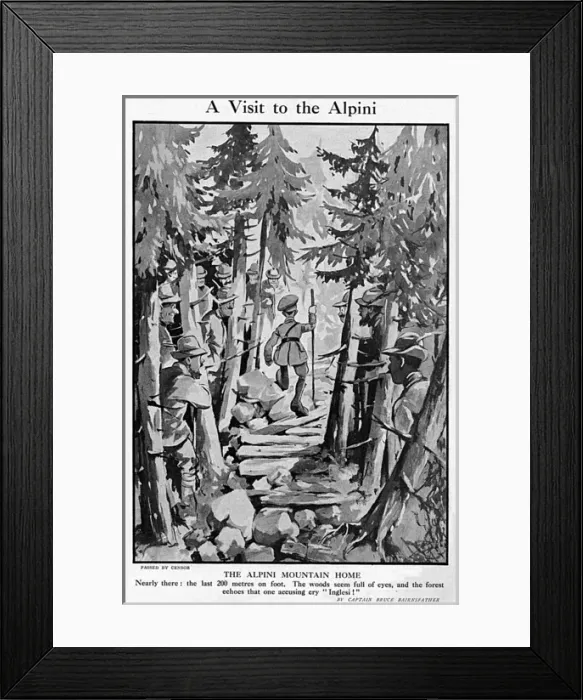 Framed Print : A Visit to the Alpini by Bruce Bairnsfather Framed Print : A Visit to the Alpini by Bruce Bairnsfather