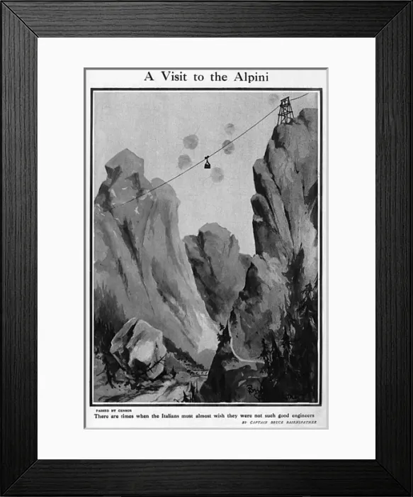 Framed Print : A Visit to the Alpini by Bruce Bairnsfather, WW1 cartoon Framed Print : A Visit to the Alpini by Bruce Bairnsfather, WW1 cartoon