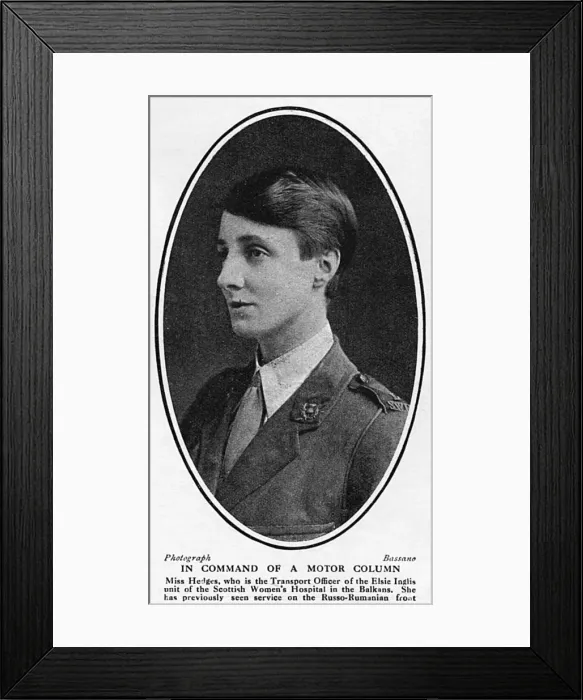 Framed Print : Geraldine Hedges, Transport Officer in the Balkans, WW1 Framed Print : Geraldine Hedges, Transport Officer in the Balkans, WW1