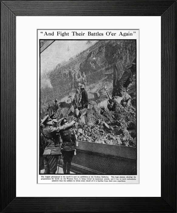 Framed Print : WW1 photographic exhibition at the Grafton Galleries