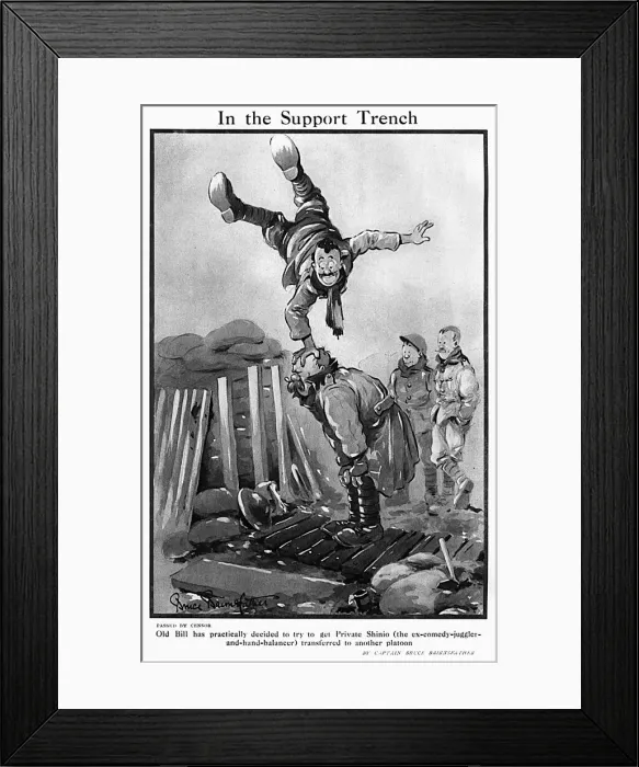 Framed Print : In the support trench by Bruce Bairnsfather, WW1 cartoon Framed Print : In the support trench by Bruce Bairnsfather, WW1 cartoon