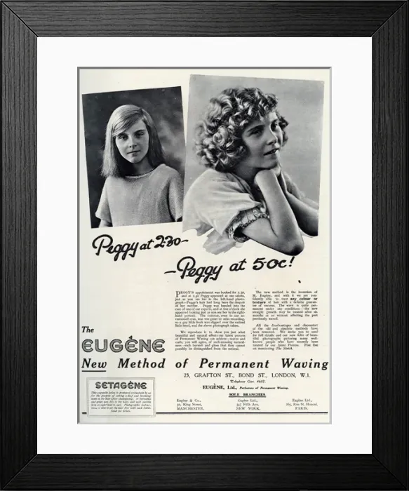 Framed Print : Advert for Eugene permanant hair waving 1922 Framed Print : Advert for Eugene permanant hair waving 1922