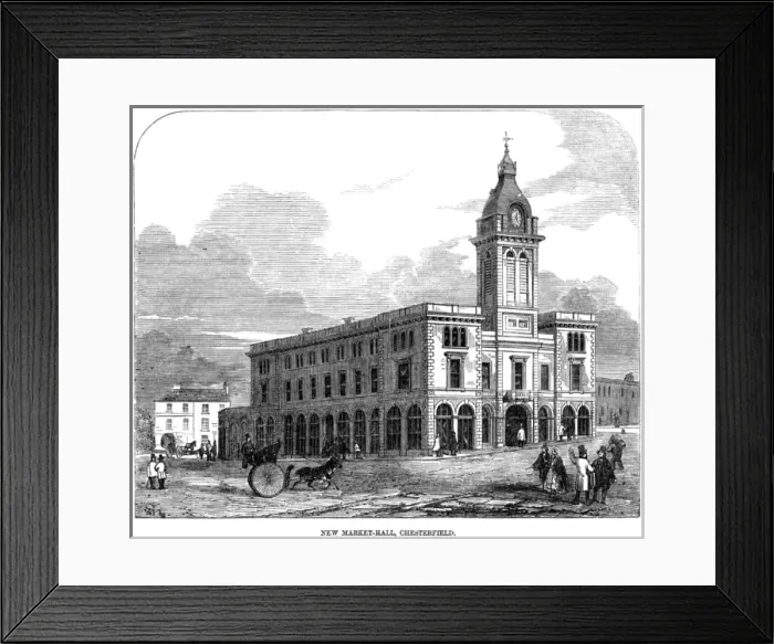 Framed Print : Chesterfield Market Hall, 1857 Framed Print : Chesterfield Market Hall, 1857