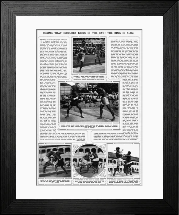 Framed Print : Thai Boxing or Muay Thai, 1930 Framed Print : Thai Boxing or Muay Thai, 1930