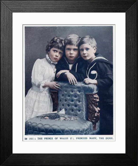 Framed Print : Princess Mary, Prince Edward and Prince Albert Framed Print : Princess Mary, Prince Edward and Prince Albert