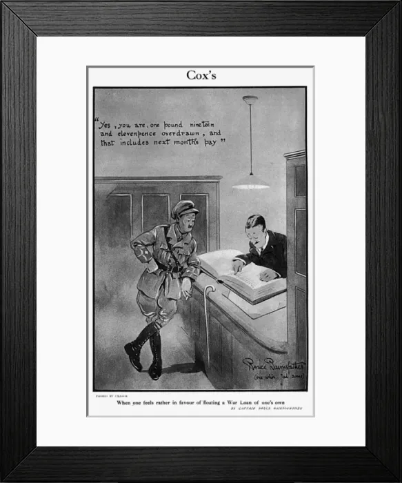 Framed Print : Coxs by Bruce Bairnsfather, WW1 cartoon Framed Print : Coxs by Bruce Bairnsfather, WW1 cartoon