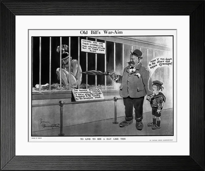 Framed Print : Old Bills War-Aim, by Bairnsfather Framed Print : Old Bills War-Aim, by Bairnsfather