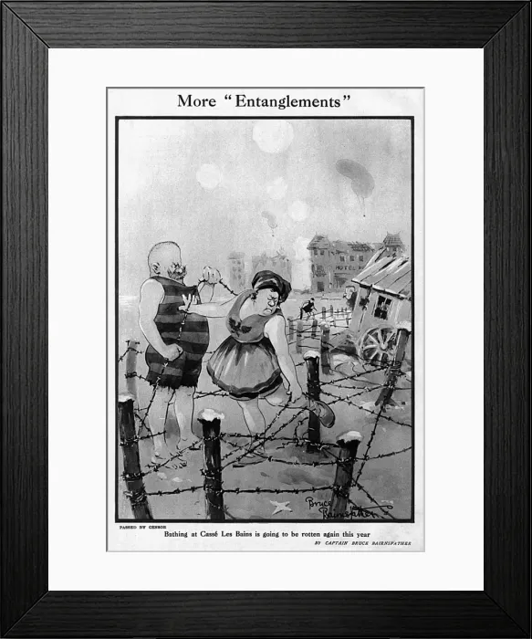 Framed Print : More Entanglements by Bruce Bairnsfather, WW1 cartoon Framed Print : More Entanglements by Bruce Bairnsfather, WW1 cartoon