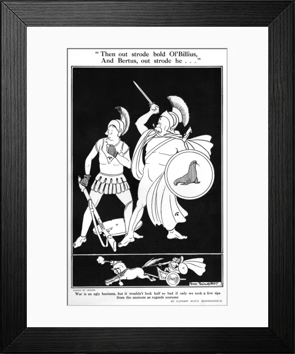Framed Print : Bold Ol Billius, by Bairnsfather Framed Print : Bold Ol Billius, by Bairnsfather