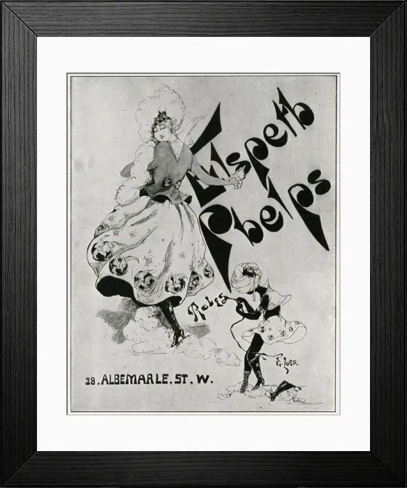 Framed Print : Advertisement for Elspeth Phelps, WW1 fashion Framed Print : Advertisement for Elspeth Phelps, WW1 fashion