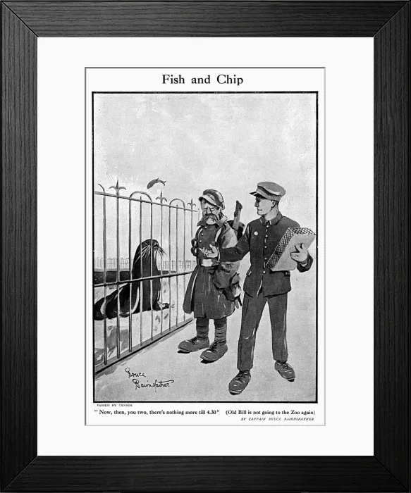 Framed Print : Fish and Chip, by Bairnsfather