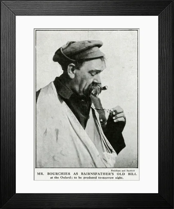 Framed Print : Arthur Bourchier as Old Bill, Bruce Bairnsfather, WW1 Framed Print : Arthur Bourchier as Old Bill, Bruce Bairnsfather, WW1