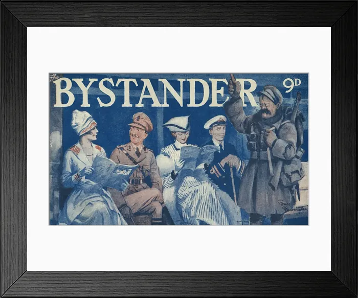 Framed Print : Bystander masthead featuring Old Bill by Bruce Bairnsfather