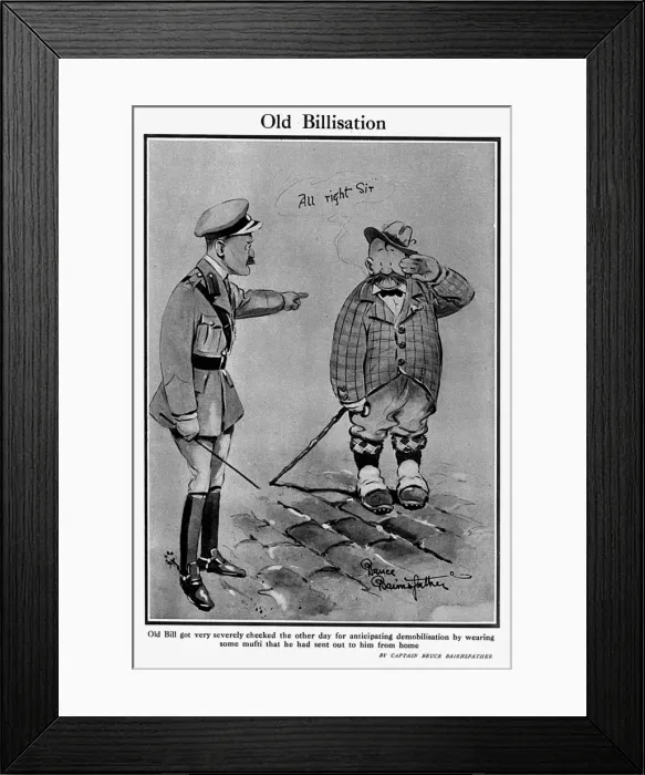 Framed Print : Old Billisation by Bruce Bairnsfather Framed Print : Old Billisation by Bruce Bairnsfather