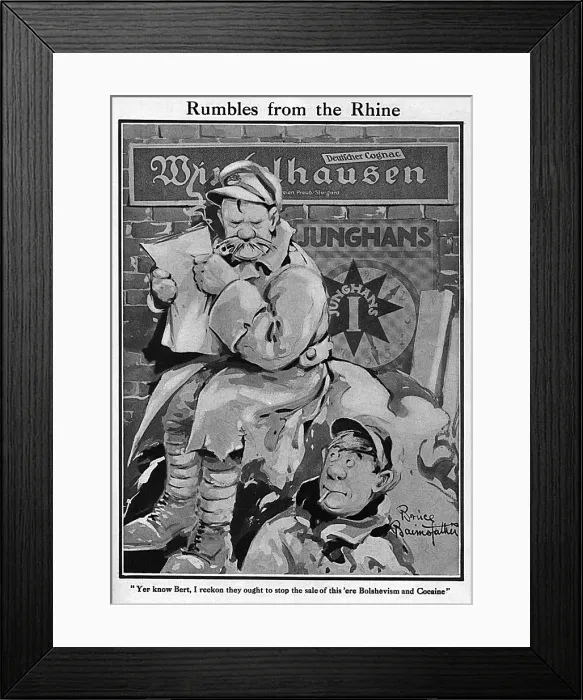 Framed Print : Rumbles from the Rhine by Bruce Bairnsfather Framed Print : Rumbles from the Rhine by Bruce Bairnsfather