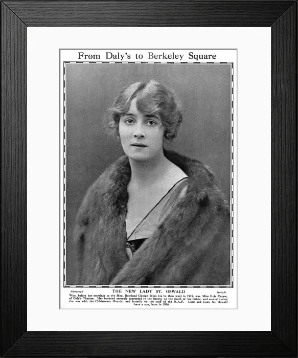 Framed Print : Lady St. Oswald, previously Evie Carew Framed Print : Lady St. Oswald, previously Evie Carew
