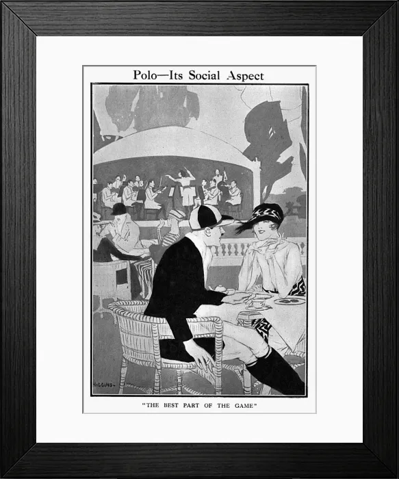 Framed Print : Polo - Its Social Aspect by Higgins Framed Print : Polo - Its Social Aspect by Higgins