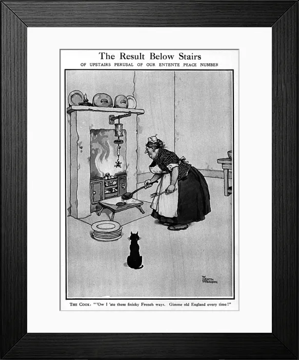 Framed Print : The Result Below Stairs by Heath Robinson Framed Print : The Result Below Stairs by Heath Robinson
