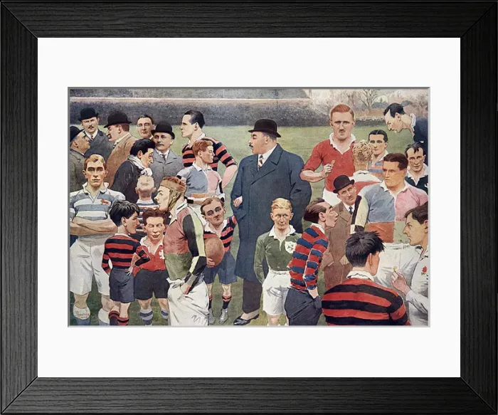 Framed Print : Rugger Personalities - Rugby 1920 Framed Print : Rugger Personalities - Rugby 1920