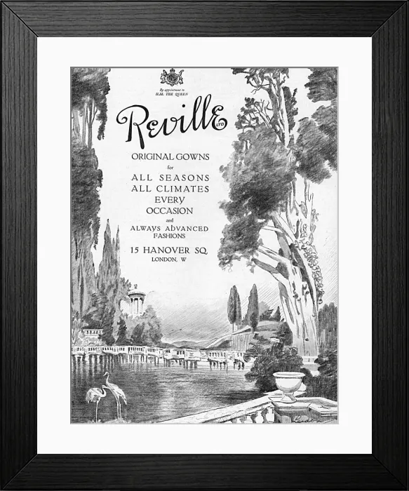 Framed Print : Advertisement for Reville, 1920s fashion Framed Print : Advertisement for Reville, 1920s fashion