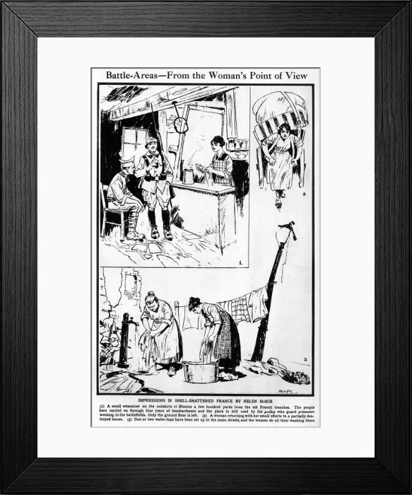 Framed Print : Battle Areas from a Womans Point of View, Helen McKie Framed Print : Battle Areas from a Womans Point of View, Helen McKie