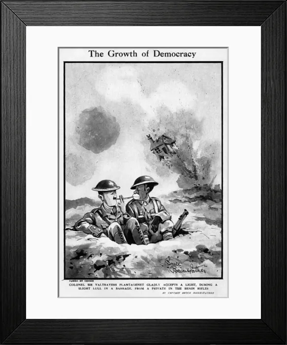 Framed Print : The Growth of Democracy, by Bairnsfather Framed Print : The Growth of Democracy, by Bairnsfather