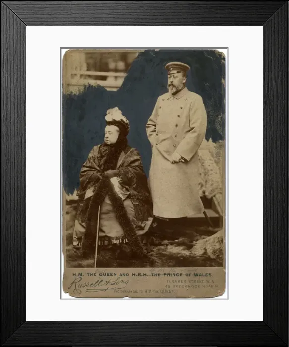 Framed Print : Queen Victoria with her son Prince of Wales