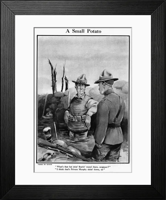 Framed Print : A Small Potato, by Bairnsfather Framed Print : A Small Potato, by Bairnsfather