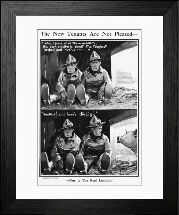 Framed Print : The New Tenants Are Not Pleased, by Bairnsfather