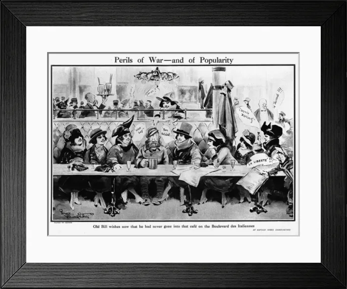 Framed Print : Perils of War, by Bairnsfather Framed Print : Perils of War, by Bairnsfather
