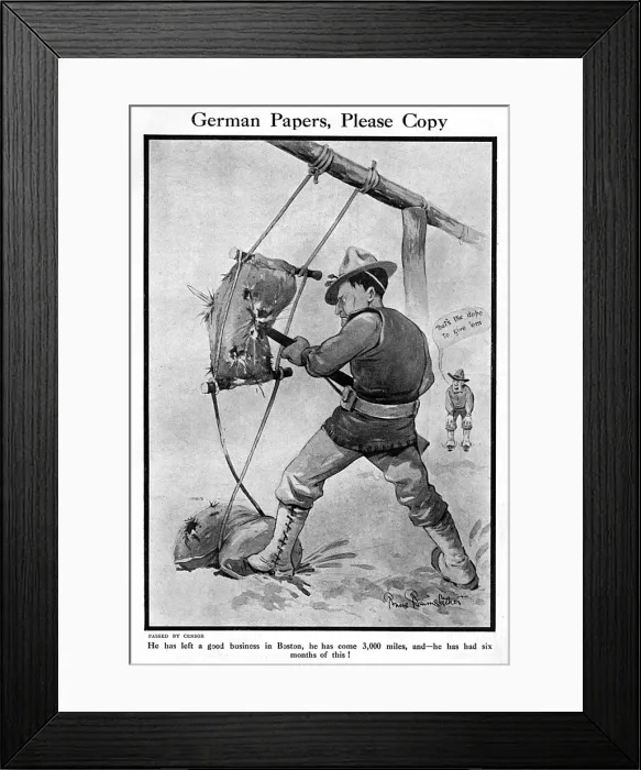 Framed Print : German Papers, Please Copy, by Bairnsfather