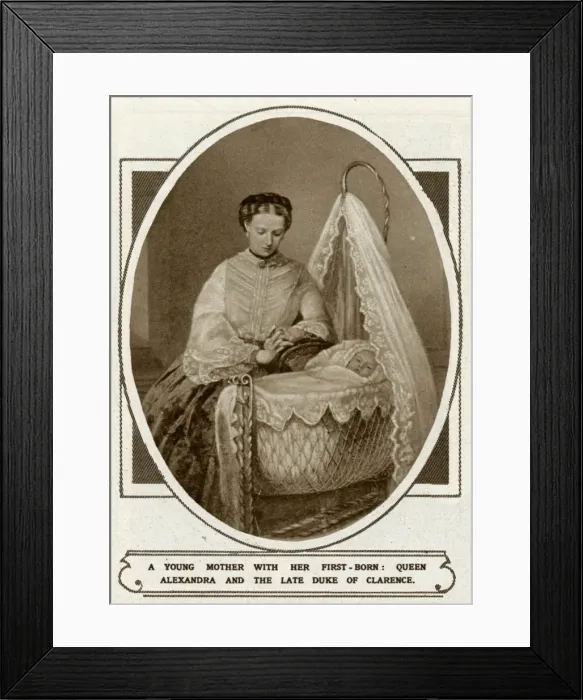Framed Print : Princess Alexandra with her first son Prince Albert Victor Framed Print : Princess Alexandra with her first son Prince Albert Victor