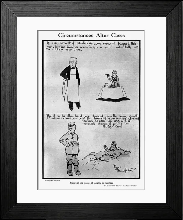 Framed Print : Circumstances Alter Cases, by Bairnsfather Framed Print : Circumstances Alter Cases, by Bairnsfather