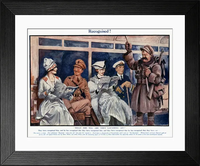 Framed Print : Recognised!, by Bairnsfather et al Framed Print : Recognised!, by Bairnsfather et al