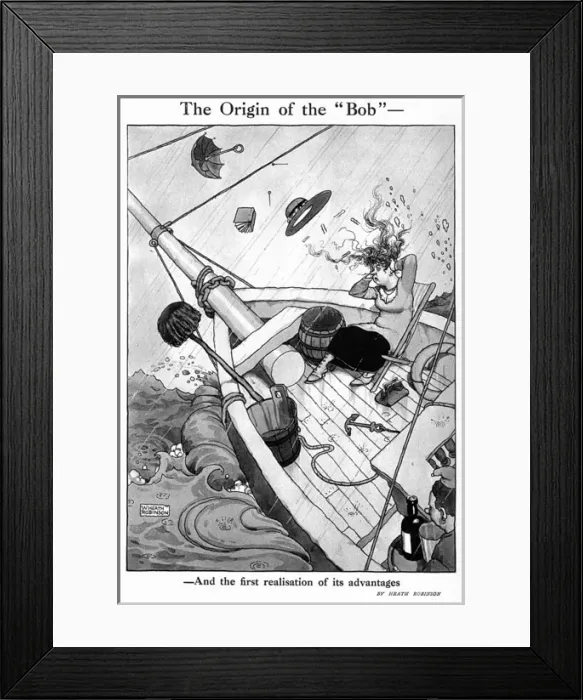 Framed Print : The Origin of the Bob by William Heath Robinson