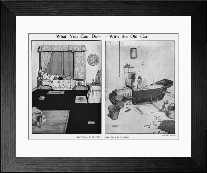 Framed Print : What you can do with the old car by Heath Robinson Framed Print : What you can do with the old car by Heath Robinson