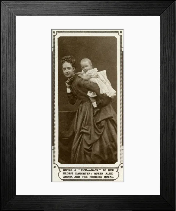 Framed Print : Princess Alexandra of Wales with Princess Louise Framed Print : Princess Alexandra of Wales with Princess Louise