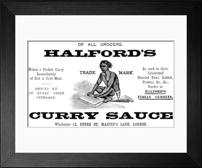 Framed Print : Halfords Curry sauce, 1900 Framed Print : Halfords Curry sauce, 1900