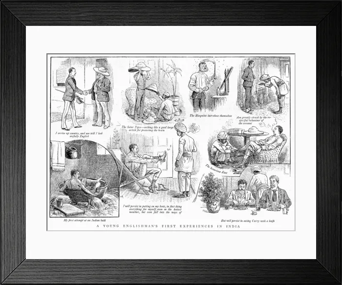 Framed Print : A Young Englishmans First Experiences in India, 1889 Framed Print : A Young Englishmans First Experiences in India, 1889