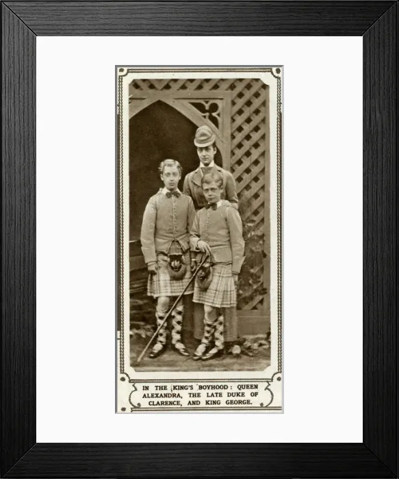 Framed Print : Princess Alexandra of Wales with her two eldest sons Framed Print : Princess Alexandra of Wales with her two eldest sons