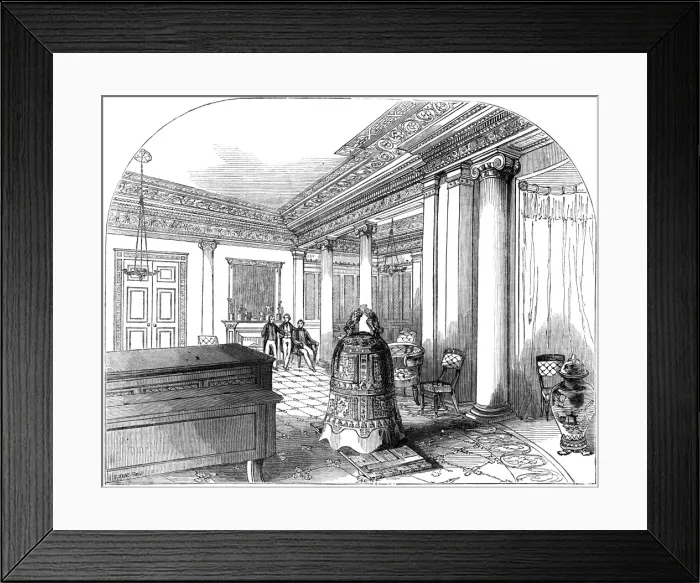 Framed Print : Great Chinese bell at Buckingham Palace, 1844 Framed Print : Great Chinese bell at Buckingham Palace, 1844