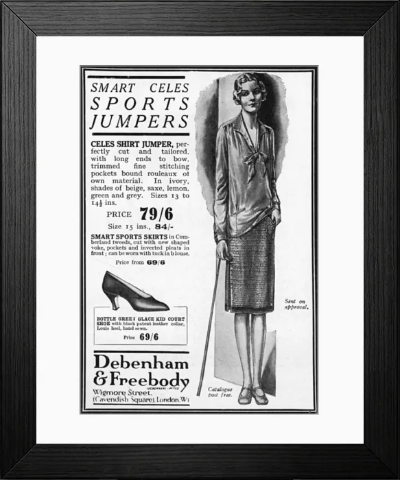 Framed Print : Debenham & Freebody advert, Diana Mitford Framed Print : Debenham & Freebody advert, Diana Mitford