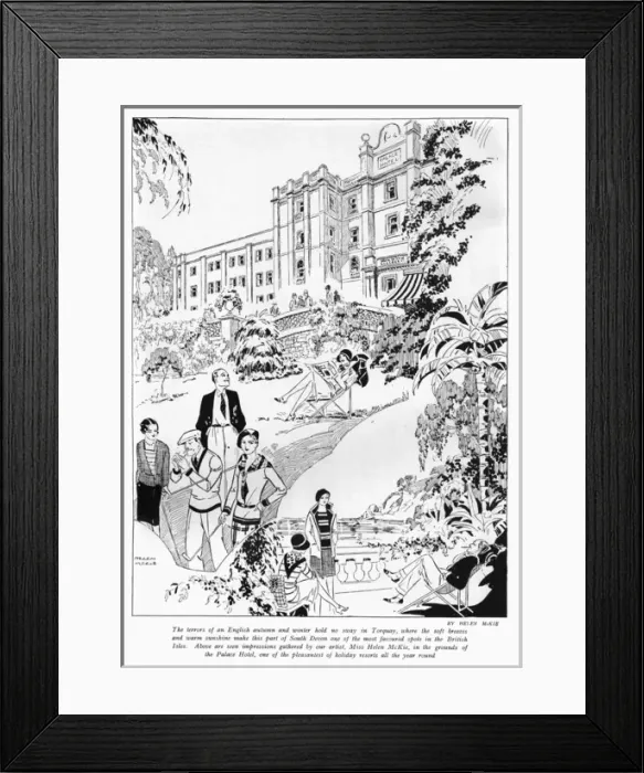 Framed Print : Torquay in the autumn, 1929 Framed Print : Torquay in the autumn, 1929