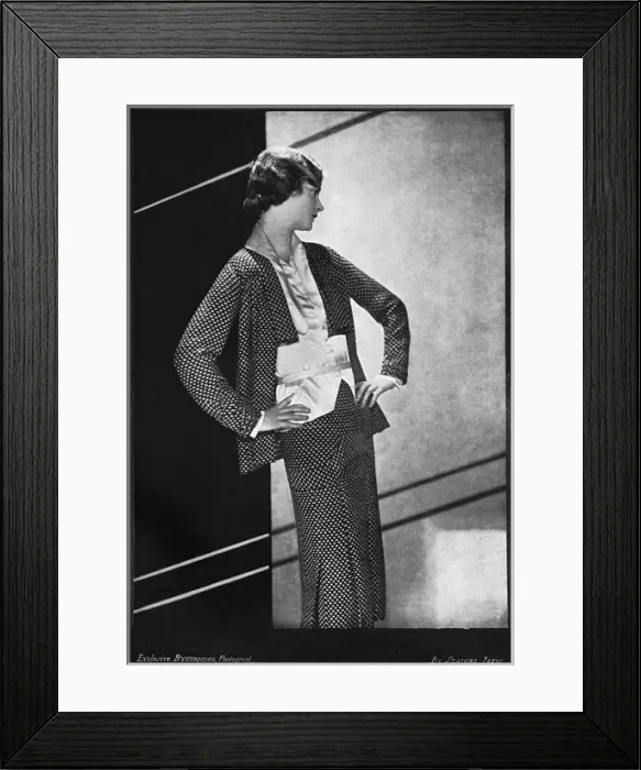 Framed Print : Chanel tweed suit, 1929 Framed Print : Chanel tweed suit, 1929